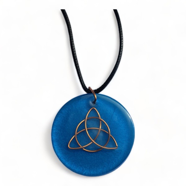 Colgante triquetra Celta azul